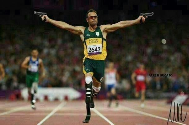 Oscar Pistorius a tiros
