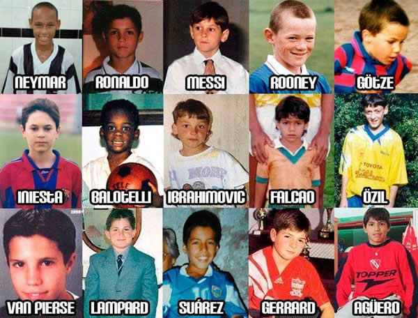 mejores futbolistas del mundo cuando tenían 10 años